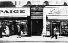 Winchester House, No. 44 Fargate showing (l. to r.) No. 46 Paige, gowns and No. 48 Lovells, confectioners