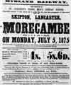 Advertisement for St. Stephen's Young Men's Sunday School (possibly St. Stephen's, Netherthorpe) railway excursion to Skipton, Lancaster and Morecambe Advertisement for St. Stephen's Young Men's Sunday School (possibly St. Stephen's, Netherthorpe) railway excursion to Skipton, Lancaster and Morecambe