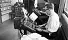 Interior of Sheffield City Council Printing and Stationery Department, Composing room, Scotland Street