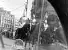 View: s45169 Parade of the Royal Horse Guards, Pinstone Street, c.1955