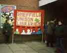 Protest against the closure of Hemsworth Library, Blackstock Road