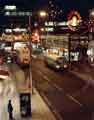 View: s45415 Christmas lights on Haymarket showing shops on The Gallery, Castle Market and (centre) Dunnes Stores