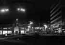 Christmas decorations in Town Hall Square looking towards Barkers Pool showing (left) William Timpson Ltd., shoe shop and (right) New Oxford House