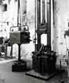 View: s45903 Small disused drop hammer prior to liquidation, J. H. Dickinson Ltd., cutlery manufacturers, Lowfield Cutlery Forge, Guernsey Road
