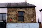 Proerty on London Road at the corner with Artisan View,  with advert for painters and decorators.