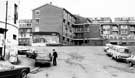 View looking up Spital Street (off Spital Hill) towards council flats on Spital Lane