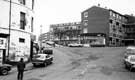 View looking up Spital Street from Spital Hill towards council flats
