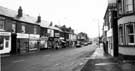 Shops on Chesterfield Road, Woodseats showing (l.to r.) Longs of Sheffield, dry cleaners; Davy's, bakers and confectioners and Easiephit and (right) The Woodseats Hotel (No.743)