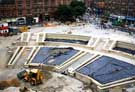 View: t06868 Sheffield Peace Gardens under reconstruction, showing St Paul's Parade running down the side.