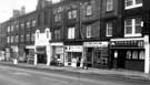 View: t06893 Shops on Chesterfield Road showing (r.to l.) Everest Indian Restaurant; A. and B. Video film hire and Ivan di Roma, hairdressers