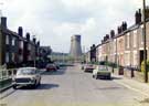 Town Street, Tinsley looking towards the cooling towers of Blackburn Meadows Power Station