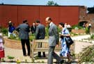 View: t06978 Hillsborough Disaster - HRH Duke of Kent, President of the Football Association and Jennifer Lightowler, chairwoman of Hillsborough Community Development Trust at the official opening ceremony of the Hillsborough Memorial Garden