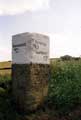 Guide stoop at Three Lane Ends junction with Peat Pits Lane and Onesacre Road. Repainted in 1995.