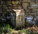 Original 1821 mile-stone to Manchester and Sheffield on Manchester Road, near Bell Hagg.