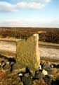 Remains of a milestone on Houndkirk Road, former Sheffield - Buxton Turnpike Road built 1758.