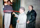 Author and local historian, Major C. P. Kaye (1910-2010) (centre) opening Hillsborough Cottage with Ron Clayton (right) 