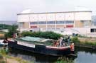 The 'Dorothy Pax' canal keel outside the Sheffield Arena on the Sheffield and South Yorkshire Navigation Canal