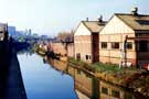 Sheffield and South Yorkshire Navigation canal, looking towards St John's Church and Park Hill Flats