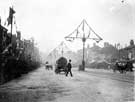 Royal visit of King Edward VII and Queen Alexandra. Decorations along the Wicker