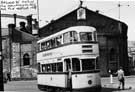 Tram No. 509 on Boyland Street with the Hallamshire Steel and File Company Ltd., Hallamshire Works,Neepsend Lane in the background Tram No. 509 on Boyland Street with the Hallamshire Steel and File Company Ltd., Hallamshire Works,Neepsend Lane in the background