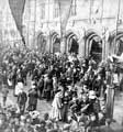 Queen Victoria visiting Sheffield at the old Corn Exchange building 
