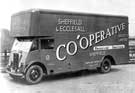 Removal lorry belonging to Sheffield and Ecclesall Co-operative Society Ltd. Removal lorry belonging to Sheffield and Ecclesall Co-operative Society Ltd.