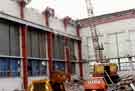 Daniel Doncaster and Sons Ltd, steel converters, the test hall under demolition adjoining Hoyle Street, 1988