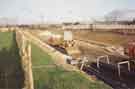 Construction of new Supertram trackbed as seen from the rear of Banners building looking towards Shirland Lane Construction of new Supertram trackbed as seen from the rear of Banners building looking towards Shirland Lane