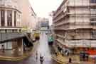 King Street as viewed from the Haymarket showing the Haymarket footbridge (right)