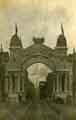 Decorative arch sponsored by Vickers Sons and Maxim, Brightside Lane, to welcome King Edward VII and Queen Alexandra on their visit to Sheffield