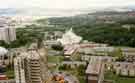 Elevated view of Norfolk Park Flats being demolished