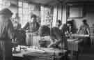 Students working in the Handicraft department, Sheffield Teacher Training College, Collegiate Crescent