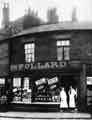 Pollards (Tea and Coffee) Ltd., tea and coffee dealers, No.191 Glossop Road and corner of Fitzwilliam Street and (right) Convent Walk