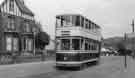 Tram No.71, on Abbey Lane, near its junction with Camping Lane, close to  Woodseats Primary School.  This was the old Woodseats terminus.