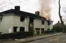 Fire in derelict house No.58 The Circle prior to demolition work
