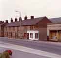 Cottages (now demolished) on Manchester Road, Stocksbridge showing (centre) Crawshaws, butchers (No.518)