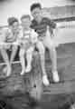 Children at Cleethorpes, George Garry Clayton on the far right.