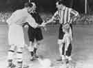 Tossing the coin before a Sheffield Wednesday FC v. Arsenal FC match at Hillsborough