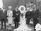 Clayton family wedding showing (centre) Pauline and Elsie Raymond and (right) George Clayton