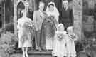 Clayton Family wedding at St.Thomas C.of E. Church, Nairn Street, Crookes showing (left) Edna and Norman Wigfield and the bride and groom, Ron and Ada Wigfield