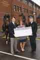 Special Olympics, sponsorship and cheque presentation by South Yorkshire Police at Attercliffe Police Station, Attercliffe Common