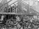 View: t09291 Aftermath of fire at Thomas Rawson and Co., brewers, Pond Street