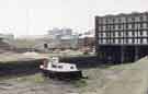 View: t09309 Sheffield Canal Basin showing (right) the derelict Straddle Warehouse and (centre) the Park Square Supertram bridge