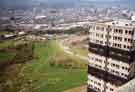 Demolition of Norfolk Park flats showing (centre) Park Grange Road and Supertram line