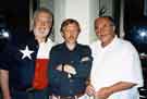 South Riding Folk Network showing (left) Vice President Dave Burland, (centre) Vice-President Doc Rowe and (right) President Roy Bailey