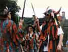South Riding Folk Network. Wicked Stix Border Morris dancers performing at Abbeydale Industrial Hamlet