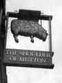 View: t09790 Inn sign for the Shoulder of Mutton Inn, No.19 Top Road, Worrall  