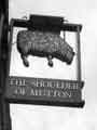 Inn sign for the Shoulder of Mutton Inn, No.19 Top Road, Worrall  