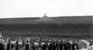 Crowds at Hillsborough football ground during the royal visit of Queen Elizabeth II