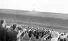 Crowds at Hillsborough football ground during the royal visit of Queen Elizabeth II